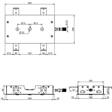 Fima Carlo Frattini Soffioni Верхний душ 35х20см., потолочный, цвет: чёрный матовый, артикул F2815NS