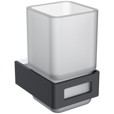 Стакан для зубных щеток черный/хром серия Q, артикул 10944-CR-B