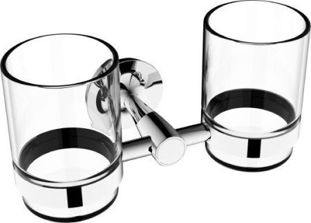 Стакан для зубных щеток Rush Balearic BA39320 двойной Хром, артикул BA39320