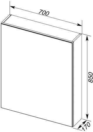 Зеркальный шкаф Aquanet Алвита 70 белый, артикул 00184038