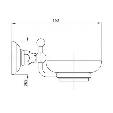 Nicolazzi Teide Мыльница подвесная, цвет: золото/белый, артикул 1487GO05