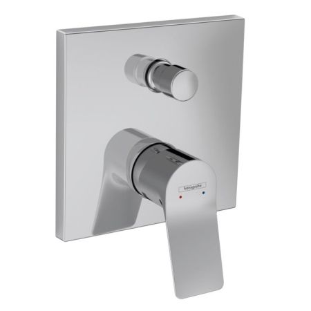 Смеситель для душа, Hansgrohe, Vivenis, тип открывания воды-однорычажный, тип регулирования воды-керамический картридж, монтаж-настенный встраиваемый, внутренняя часть-необходимо заказать, цвет-хром, артикул 75415000