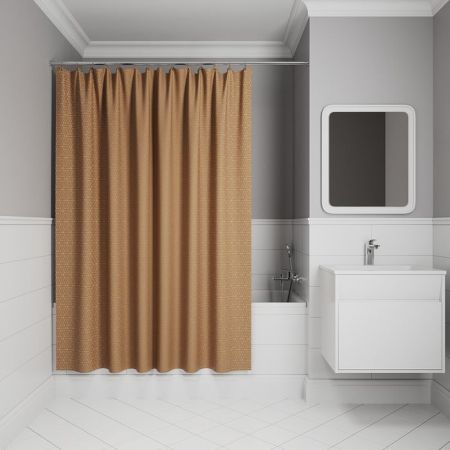 Штора для ванной IDDIS Base 200x240 см, Полиэстер, коричневый (BG04P24i11), артикул BG04P24i11