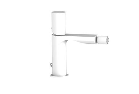 AQG Tube, однорычажный смеситель для биде, без донного клапана, цвет белый матовый