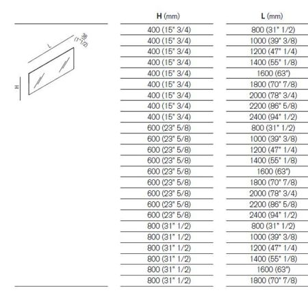 Agape Nudo LED Зеркало настенное 100x40x3.8 см с LED подсветкой, артикул ASPE1004