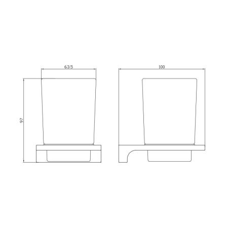 Стакан для ванной комнаты Rav Slezak NIL NLA0201, хром, артикул NLA0201