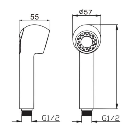 Лейка для душа D-Lin D61014, хром