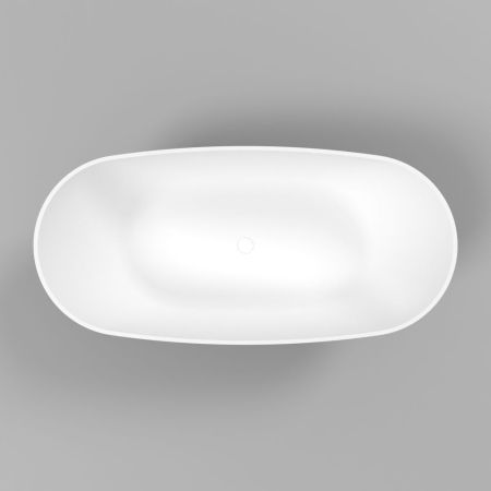 Ванна WHITECROSS Onyx D 160x75 (черный/белый мат) иск. камень, артикул 0207.160075.20100