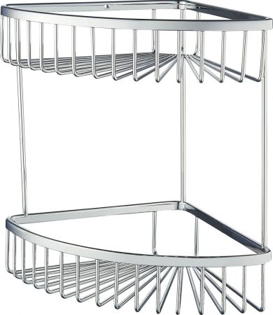 Полка для ванной 2-х ярусная WONZON & WOGHAND, Хром (WW-4128-CR), артикул WW-4128-CR