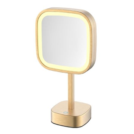 Зеркало косметическое с подсветкой JAVA S-M331LB, матовое золото, артикул S-M331LB