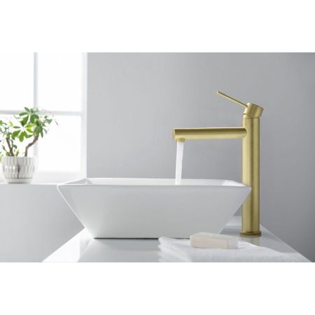 Смеситель для раковины-чаши Timo Saona 2311/17F золото матовое, артикул 2311/17F