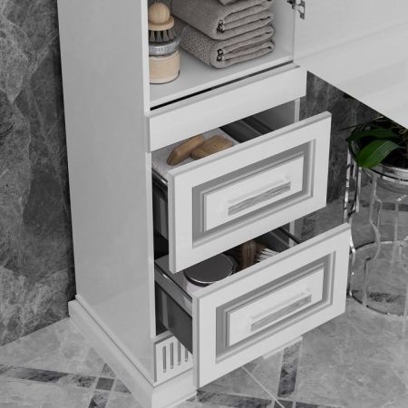 Пенал Оникс правый Opadiris Белый/серебро, артикул 