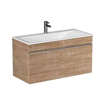 Тумба под раковину подвесная Velvex Pulsus tp.PUL.PUL.100.1Y дуб сонома, 100 см