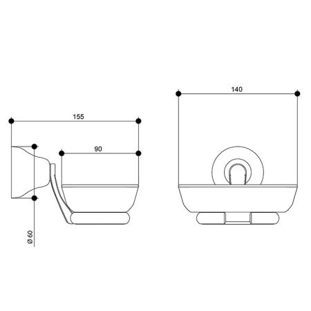 Bongio Axel Мыльница подвесная, 140х155 мм, цвет золото 24к., артикул 15015OR00