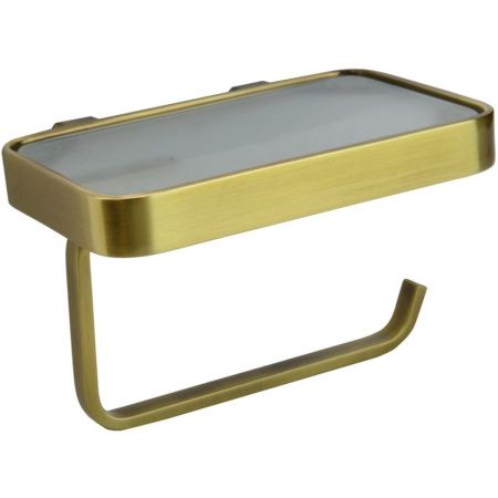 Держатель туалетной бумаги Bronze de Luxe 1760S 10513 с полкой Бронза