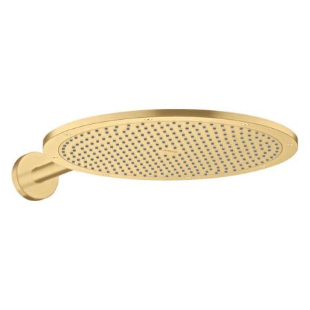 AX  Верхний душ, Ø 350мм, 1jet, с  держателем 390мм, настенный монтаж, ½’, цвет: шлифованное золото, артикул 26034250