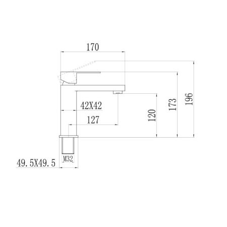 Смеситель для раковины Fmark FS8701, сатин