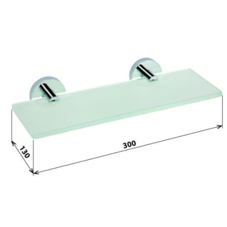 Полочка OMEGA стеклянная 300*55*130, артикул 104122042