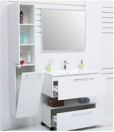 Шкаф-пенал De Aqua Тока 1БК 35 L белый