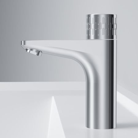 F90A02400 Gem Смеситель для умывальника с индикацией температуры, хром, шт.