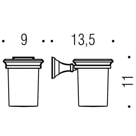 Colombo Portofino стакан подвесной, цвет: хром/матовое стекло, артикул B3202.CR-VAN