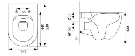 Чаша подвесного унитаза Allen Brau Reality 4.32006.31 черный матовый, артикул 4.32006.31