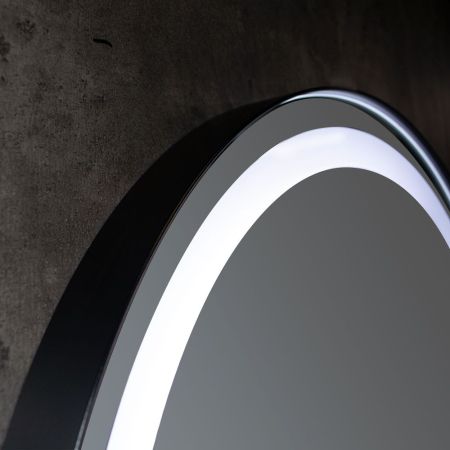 Xpertials OLEKR, зеркало 60 см, LED свет, вкл/выкл с диммером, профиль черный матовый, артикул 84354135-34057