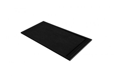 Поддон из акрона серия DUO фактура SLATE, артикул PLATO_DUO_90_SLATE_NEGRO_100x90