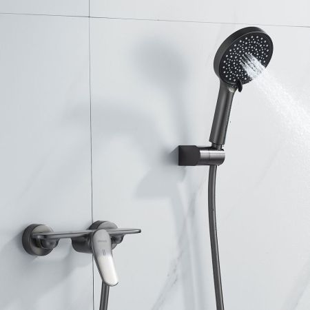 Смеситель для душа Shevanik S4716T, оружейная сталь