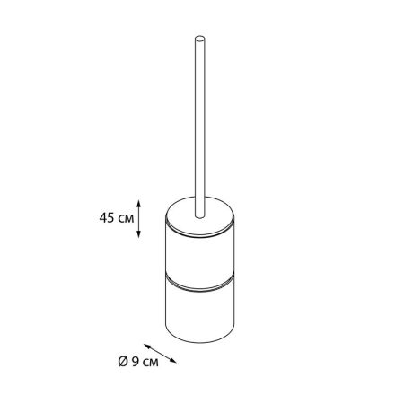 Ершик FIXSEN NERO FX-240-5, серый, артикул FX-240-5