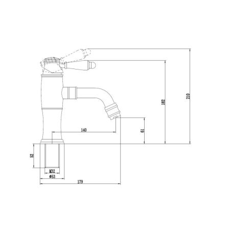 Смеситель для умывальника Savol S-006611C, бронза