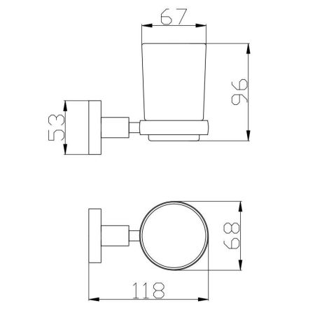 Стакан для ванной комнаты Rav Slezak COLORADO COA0201, хром, артикул COA0201