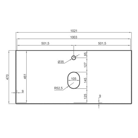 Столешница La Fenice Granite Black Olive Light Lappato Terra 100 см, черная, артикул FNC-VS03-TER-100