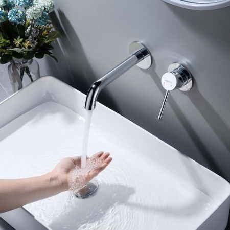 Смеситель для раковины настенный 2 отв. (внешняя и скрытая часть) AQUATEK AQ1313CR ЕВРОПА Смеситель для раковины настенный 2 отв. (внешняя и скрытая часть) AQUATEK AQ1313CR ЕВРОПА