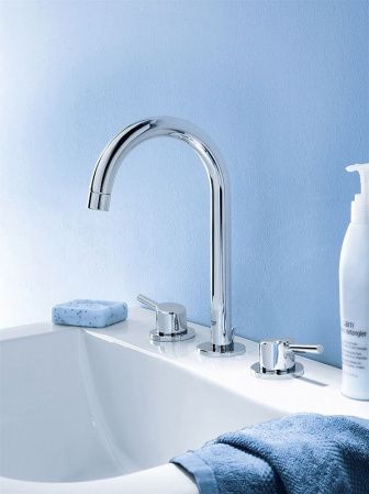 Смеситель для раковины GROHE Concetto на 3 отверстия с донным клапаном, хром (20216001) Смеситель для раковины GROHE Concetto на 3 отверстия с донным клапаном, хром (20216001)