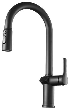 Смеситель для кухни вытяжной с дисплеем Black, артикул: K15B LED, артикул K15B LED
