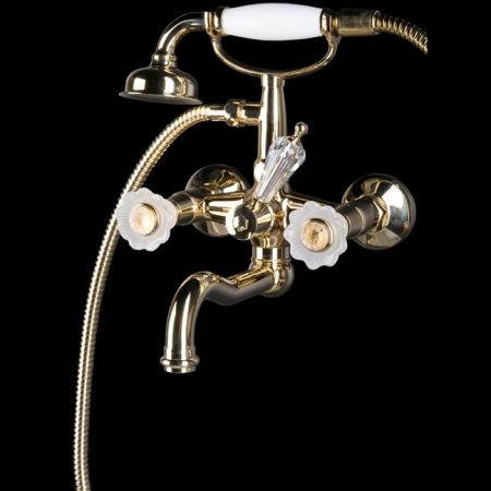Смеситель для ванны(душевой комплект), Camelia золото, артикул 293-Camelia