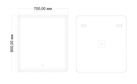 Зеркало с подсветкой ART&MAX TITO AM-Tit-700-800-DS-F, артикул AM-Tit-700-800-DS-F