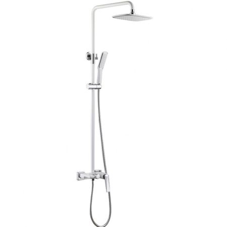Стойка для душа со смесителем VENTURO белый + хром