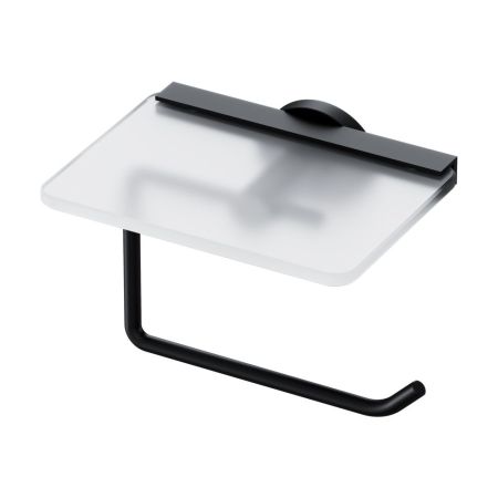 A85A341522 X-Joy, Держатель для туалетной бумаги с полкой, черный, артикул A85A341522
