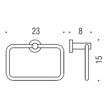 Colombo Plus Полотенцедержатель, кольцо, металлический, цвет: PVD нержавеющая сталь, артикул W4931.HPS1