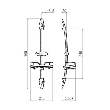 Душевой гарнитур FASHUN A8004, хром, артикул A8004