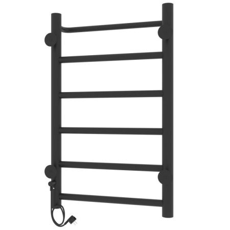 Полотенцесушитель электро "Прайм ЧКЧ П6 400*600", черный матовый, правый, артикул 73207593