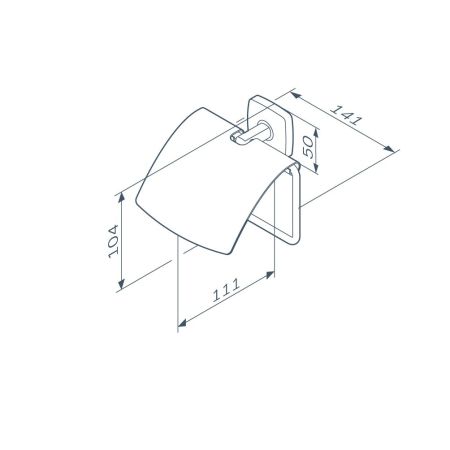 A90341422 Gem, Держатель для туалетной бумаги с крышкой, черный, артикул A90341422