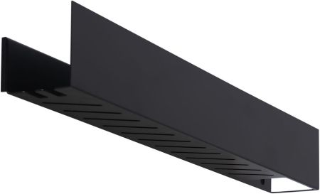 Полка Aquanet Магнум 90x12 черная матовая, с крючками, артикул 00302222