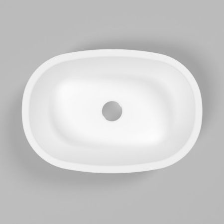 Умывальник WHITECROSS Obsidian A 50x35 (белый мат) иск. камень, артикул 0733.050035.200