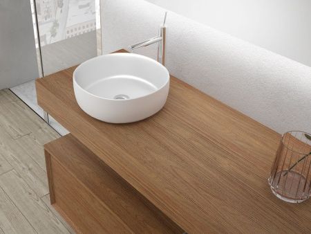 IBX, керамическая накладная раковина Circus, цвет черный матовый, артикул CIRCUSN