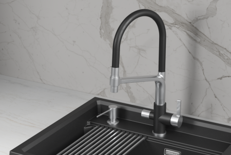 Смеситель для кухни GRANULA (5083, ШВАРЦ), артикул 5083, ШВАРЦ