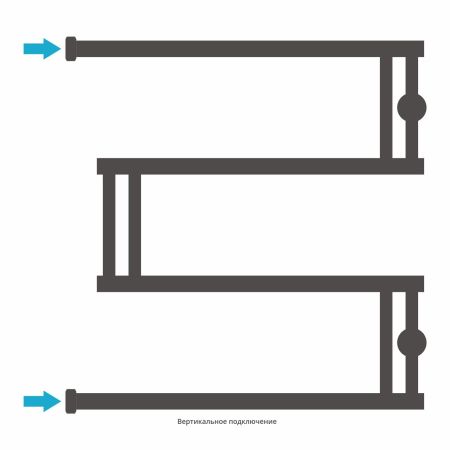 Полотенцесушитель водяной High-Tech model "M+" 600х600 (Состаренная ЛАТУНЬ), артикул 051-4050-6060