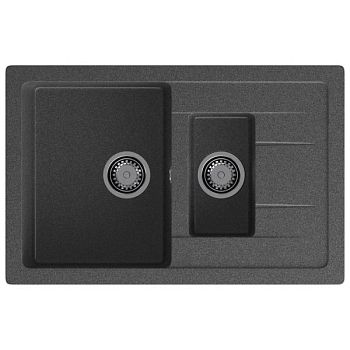 Кухонная мойка GranFest QUADRO 775KL, графит